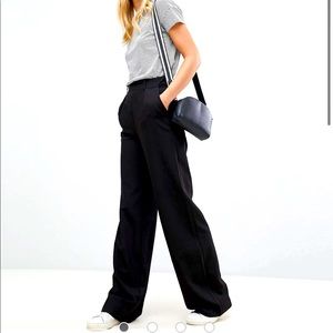 ASOS DESIGN Tall wide leg pants with pleat detail Size 8